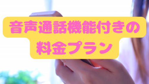 音声通話機能付きの
料金プラン