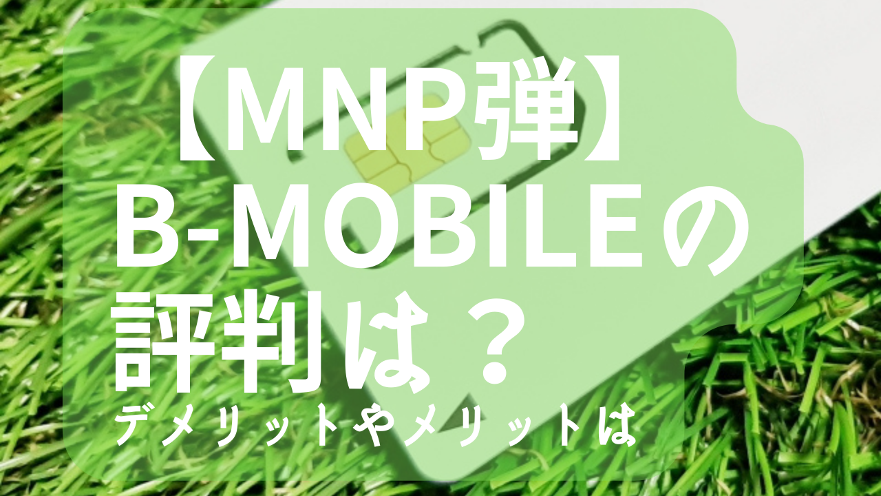 【MNP弾】b-mobileの評判